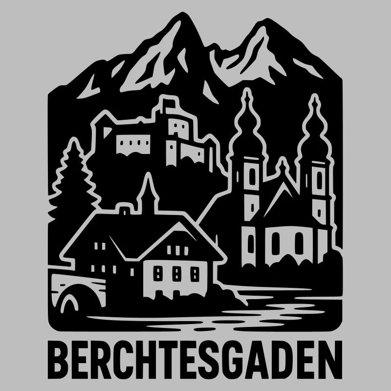 Silhouette de Berchtesgaden Point de repère