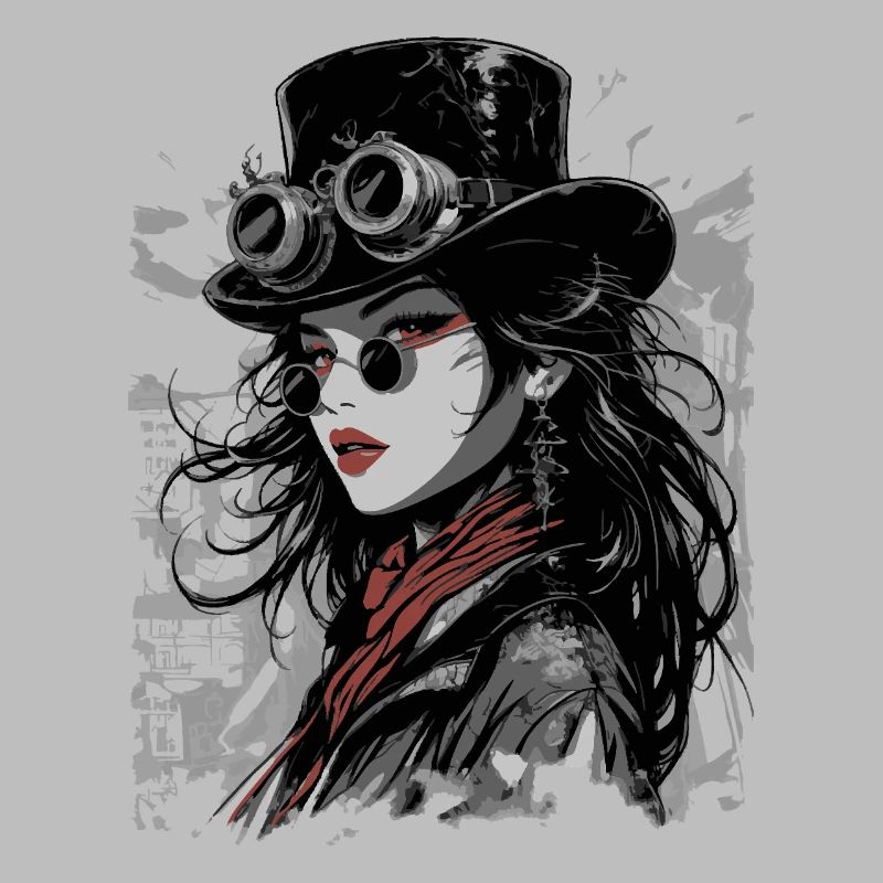 Steampunk Diva mit Goggles