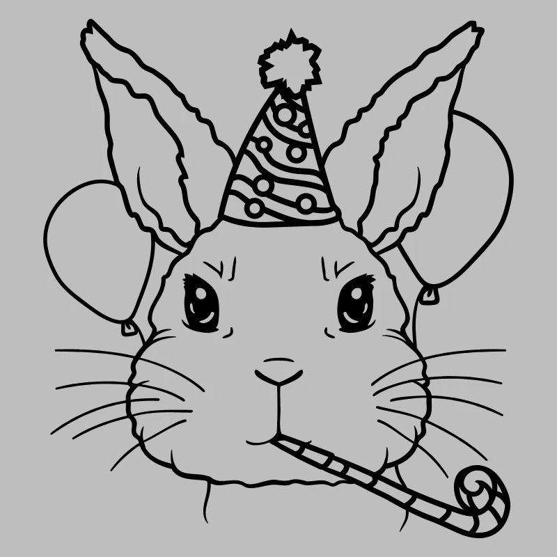 Hase Tröte Partyhut Geburtstagskind