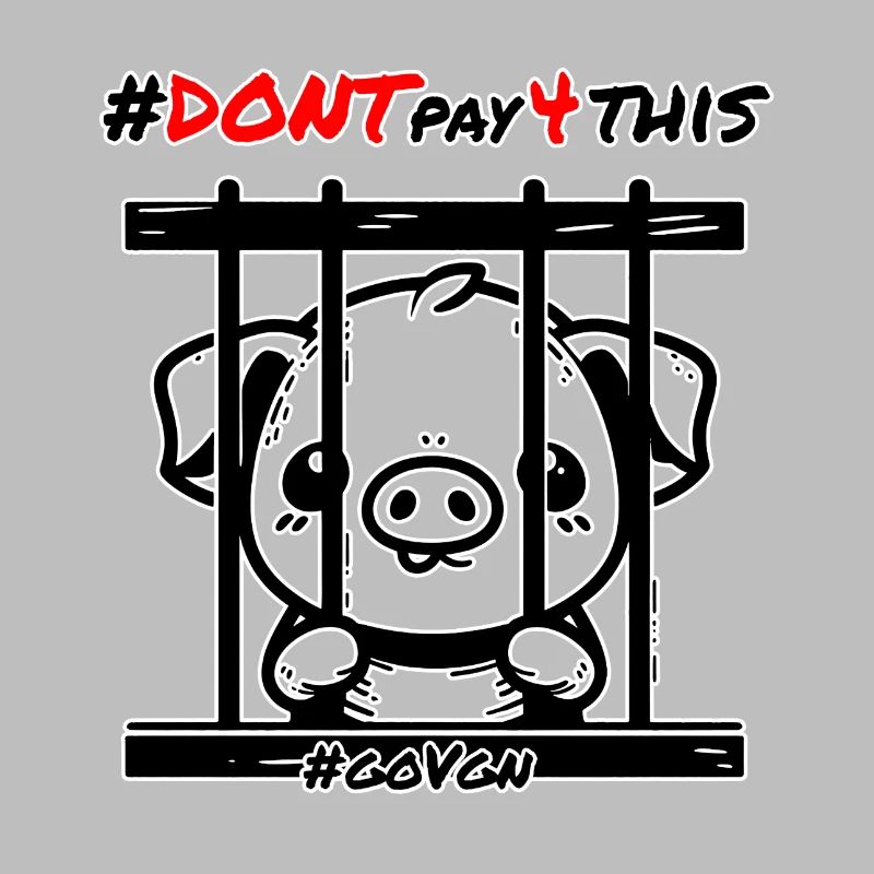 Schwein hinter Gittern Schwarz - Dont Pay for This