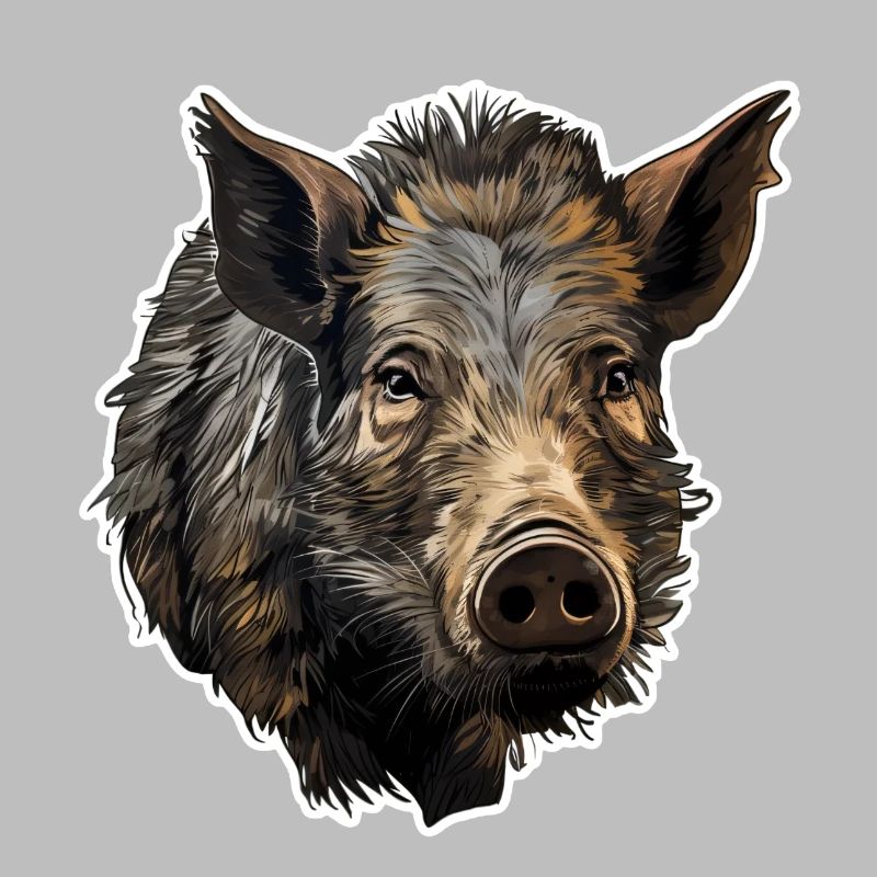Wild boar's head