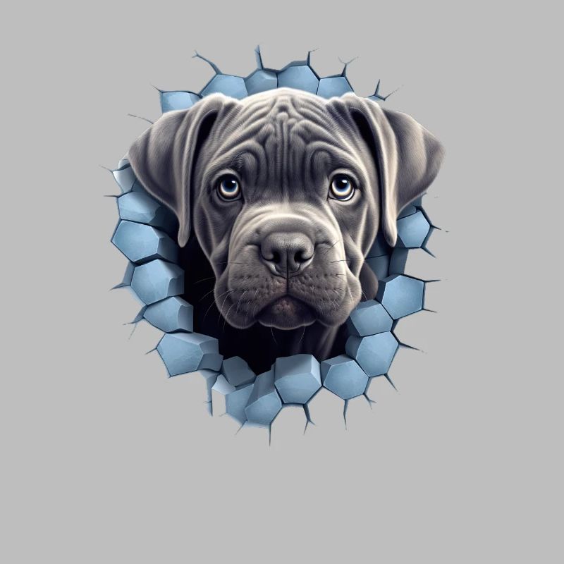 Cane Corso durch die Wand für einen Cane Corso