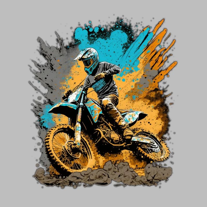 Motocross Action Schlamm Spritzer