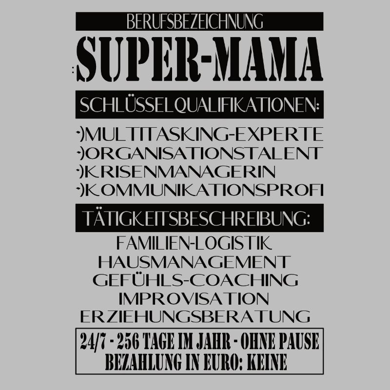 Super Mama – Description du poste avec humour