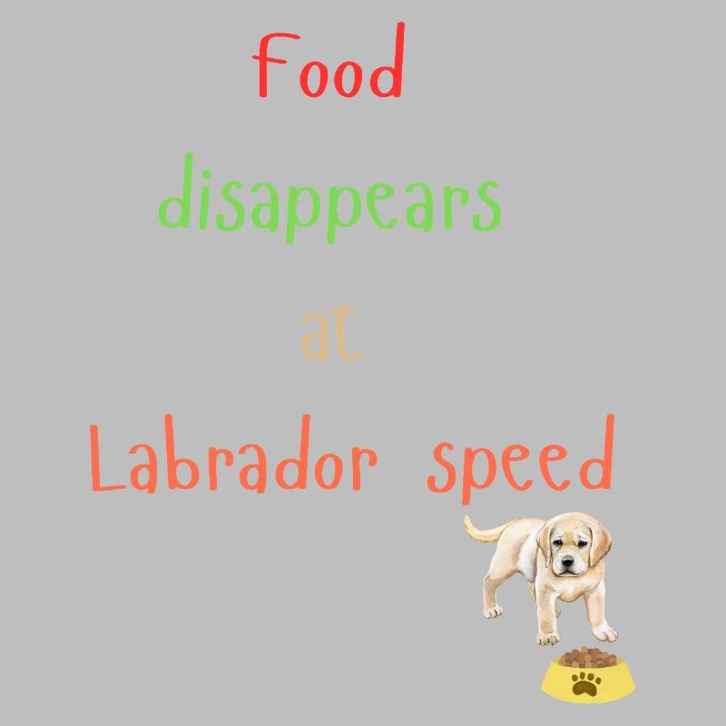 Labrador Essen Verschwinden Verspieltes Design