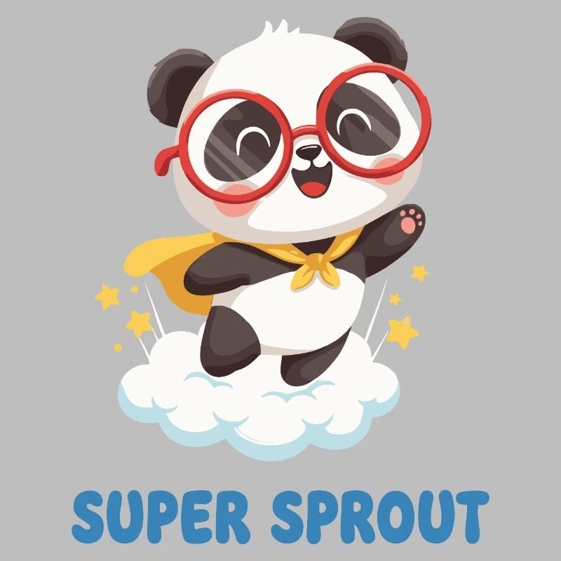 Süßer Super Sprout Panda mit Kappe