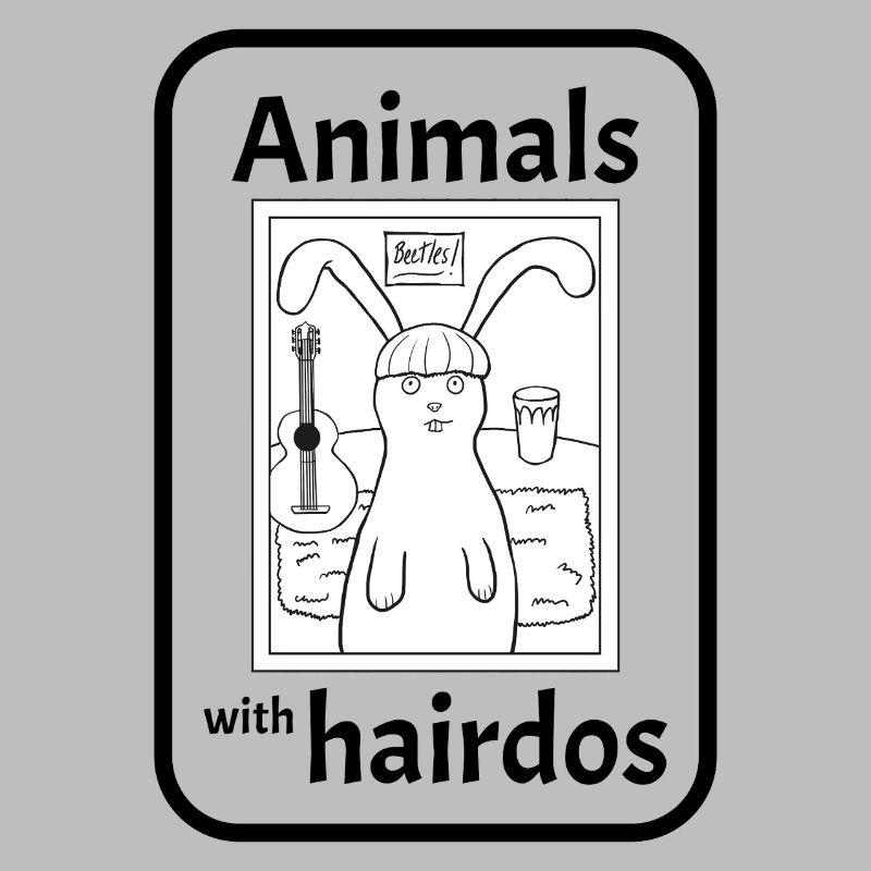 Lapin avec coiffure