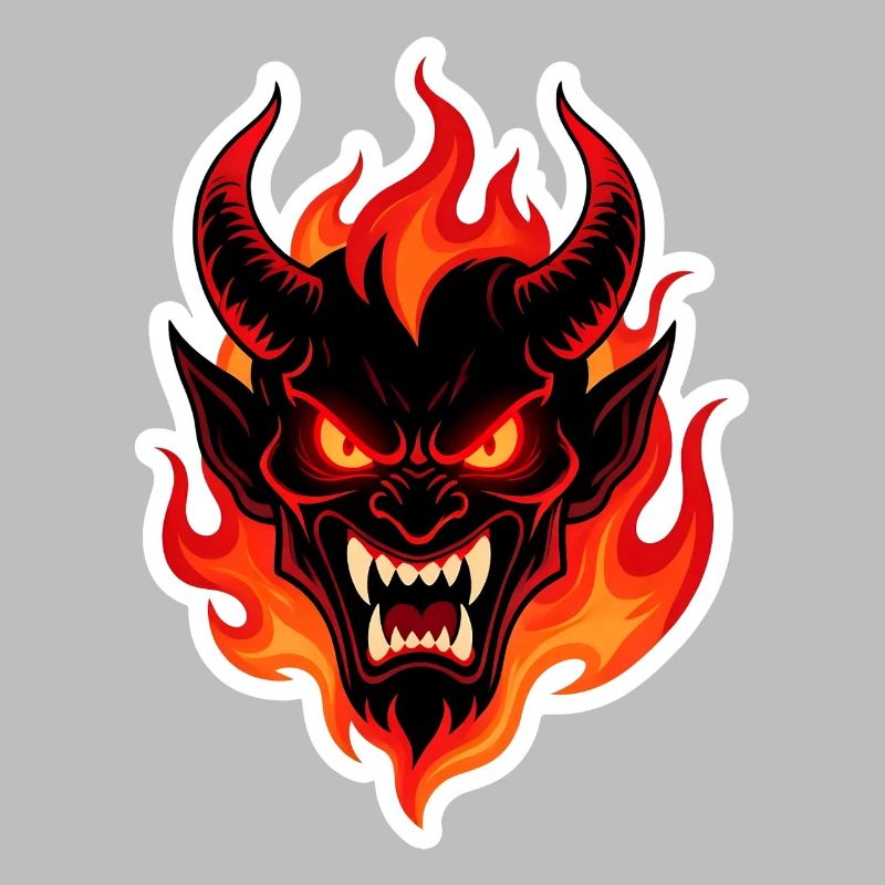 Fiery Demon Head