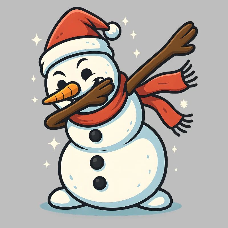 Dabbing Schneemann Dab