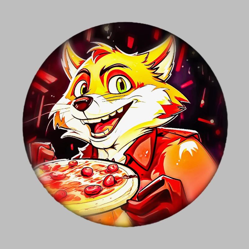 Fuchs mit Pizza