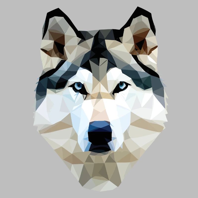 Husky Dog Polygon