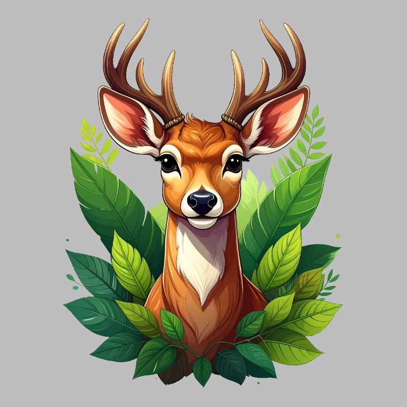 Ein Reh oder Hirsch im Wald