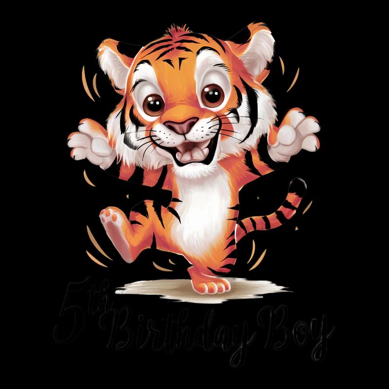 Cute Tiger 5th Birthday Gift Cute Animals