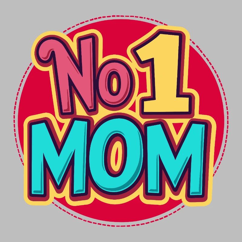 Nummer 1 Mama – Bunt & Liebevoll Muttertag