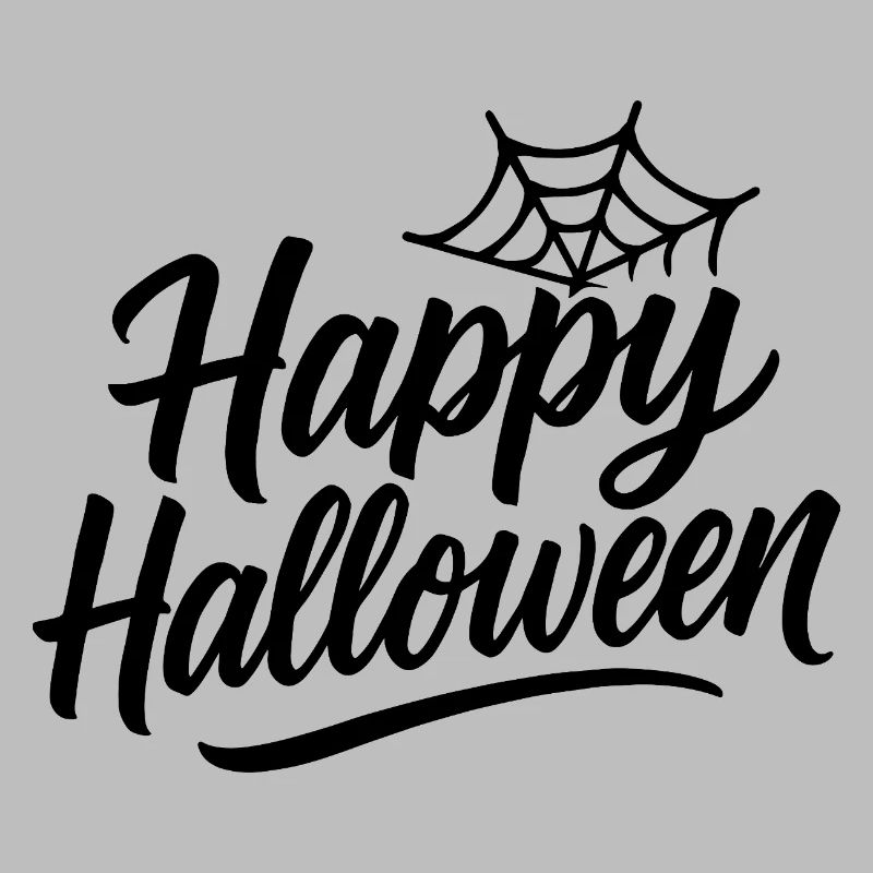 Happy Halloween with spider web design