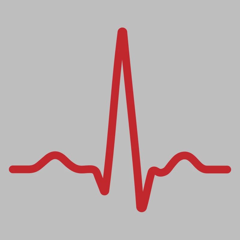 Bold Red Ecg Pulse Line