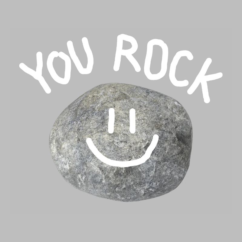 You Rock Minimal Statement Pebble