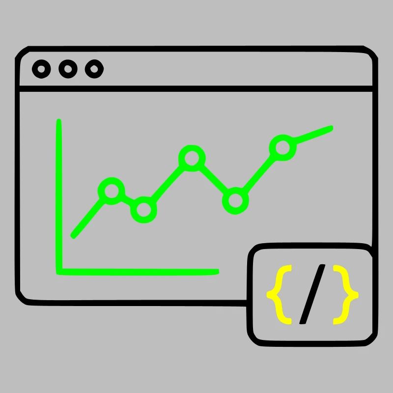 Web Analyse Chart Coding Browser Vektor