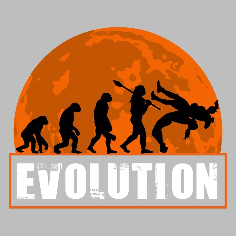 Evolution des Wrestling Lustiges MMA-Kämpfer-Grappling