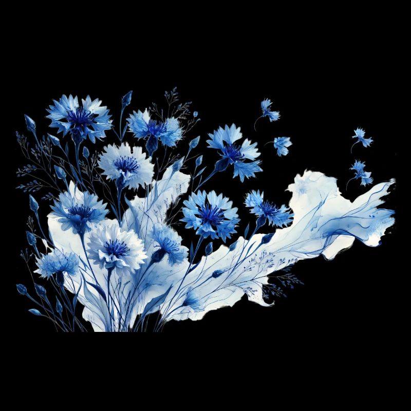 Cornflower in dreamlike design – nature's elegance
