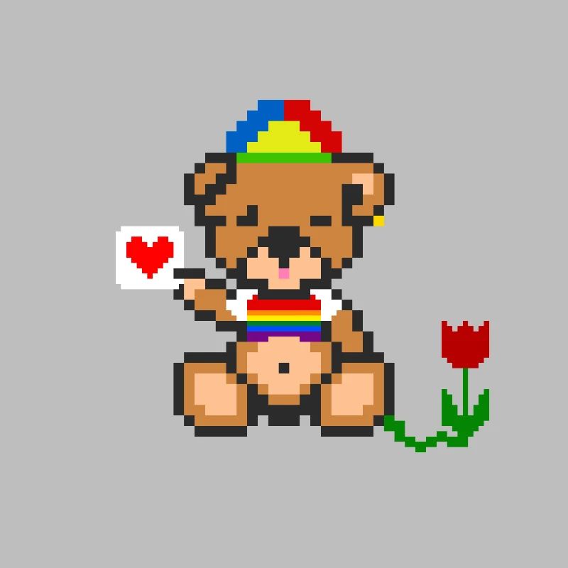 Pixel-Bären-Stolz