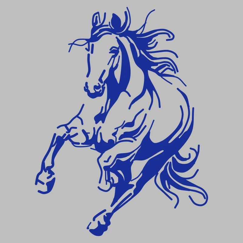 Dynamisches Blaues Linienpferd