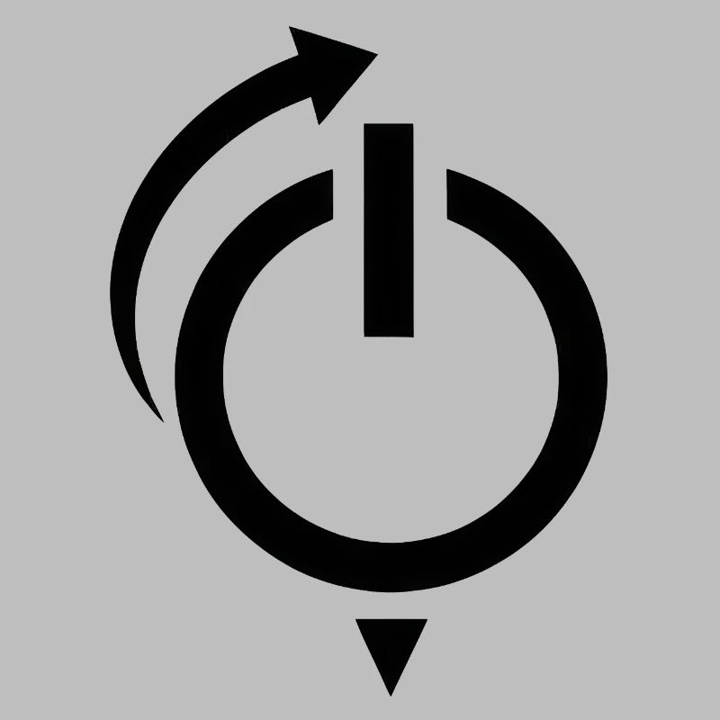 Logo de redémarrage du bouton d’alimentation