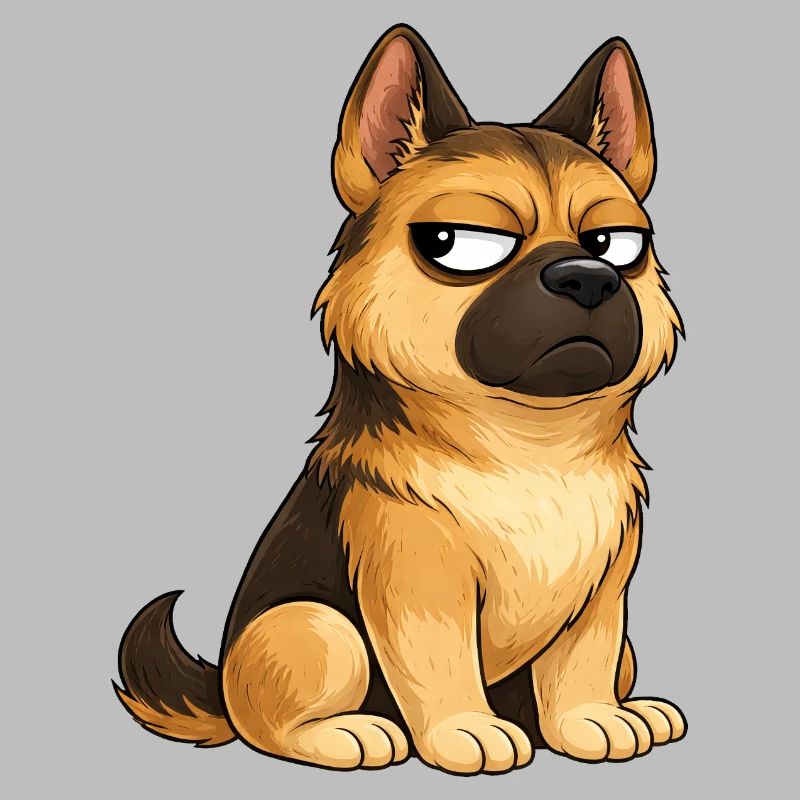 Cooler Hund Deutscher Schäferhund Skeptisch