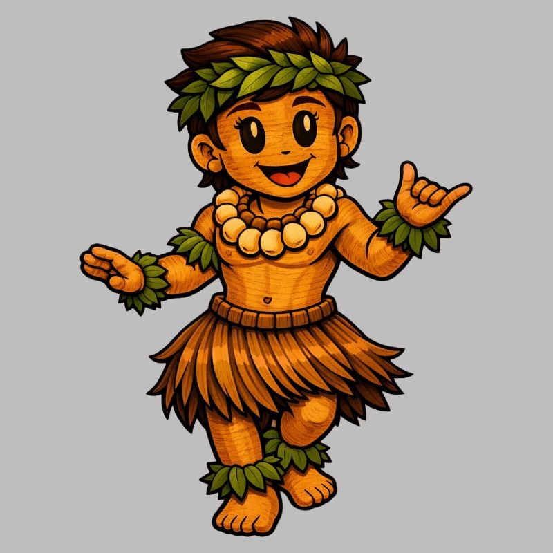 Danseuse de hula style hawaïen