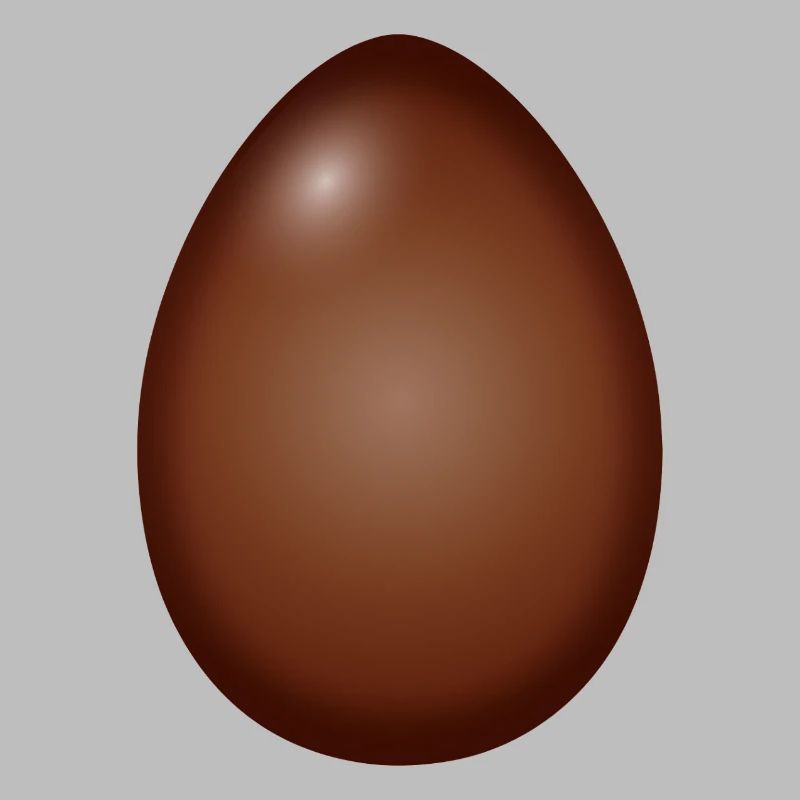 Chocolate Easter egg classic and simple