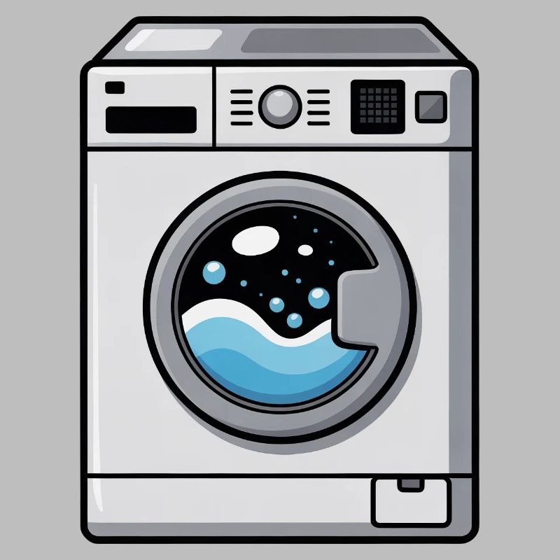Washing Machine Comic Cute Kawaii