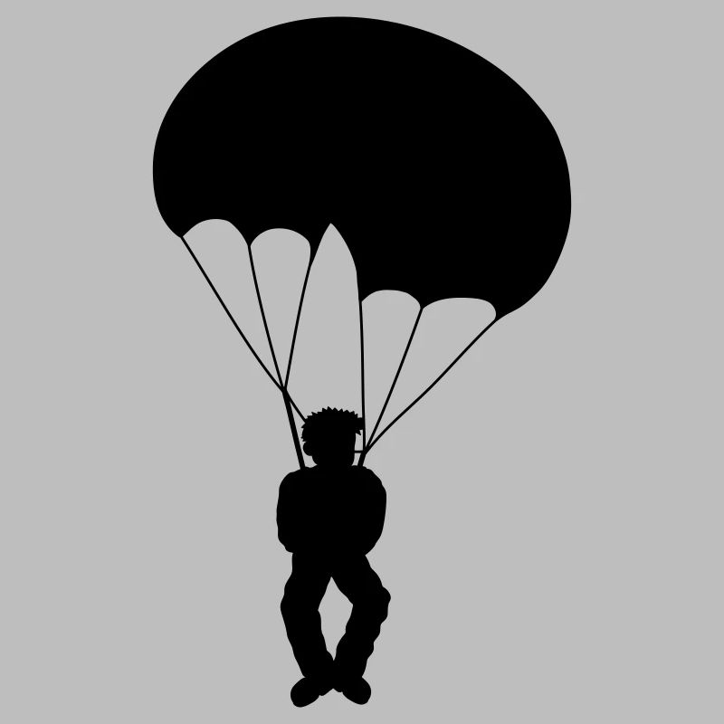 Silhouette Skydiver Design