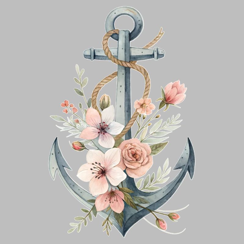 Ancre avec vrille florale