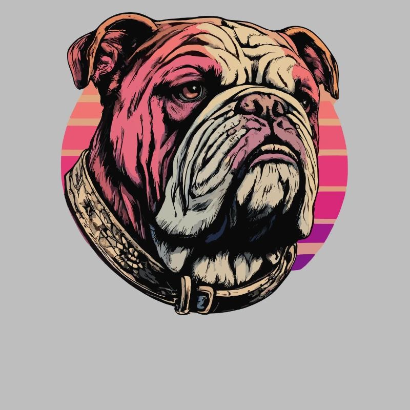 Impression d’art bouledogue élégant