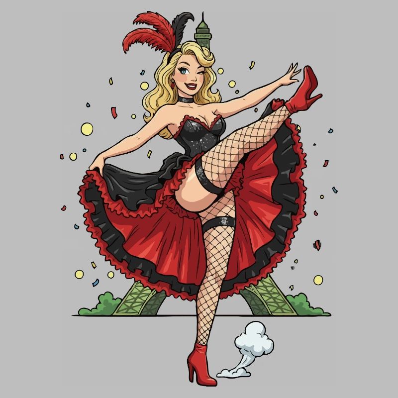 Pariser Cancan-Pinup
