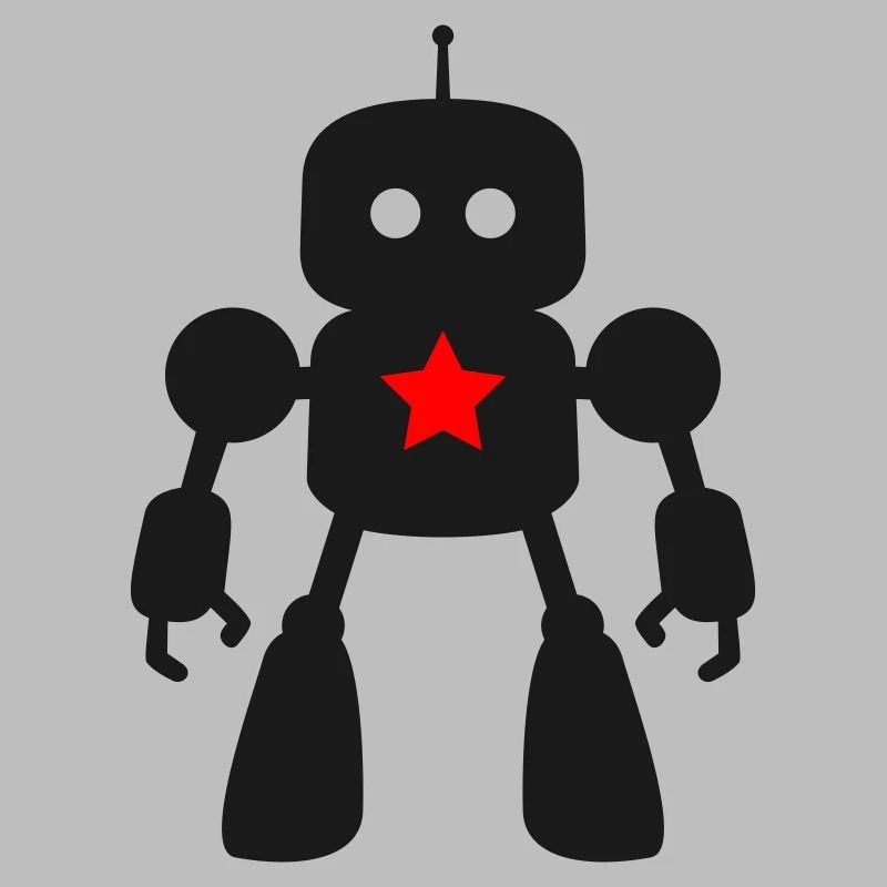 Robot with Star AI Sci-Fi Nerd