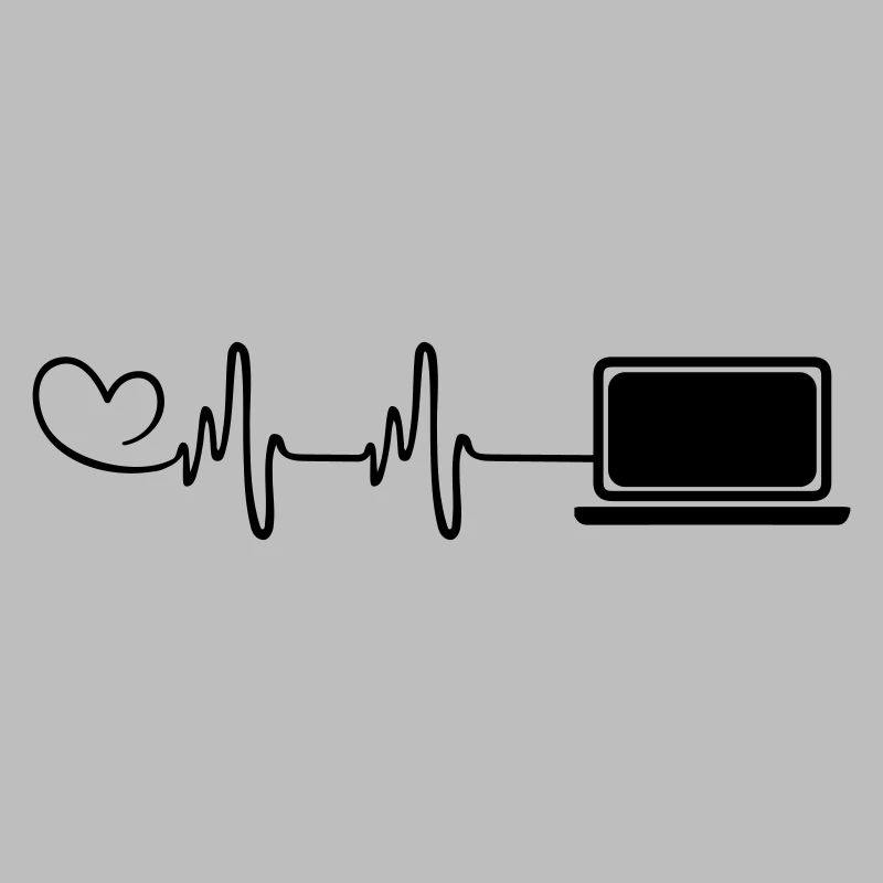 Laptop Herz Puls Pc Programmierer