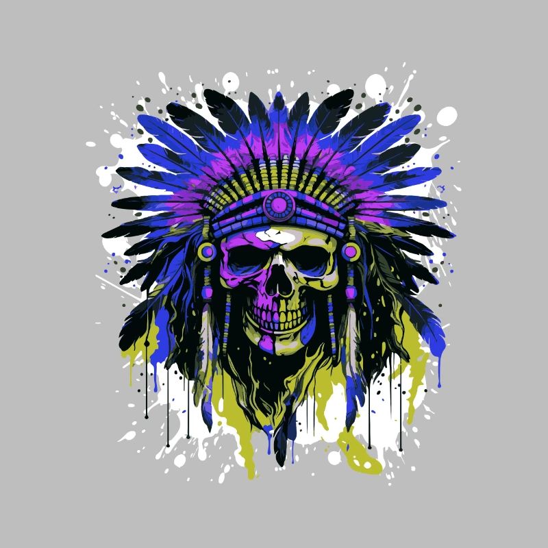 Apache Crâne Indien Coloré