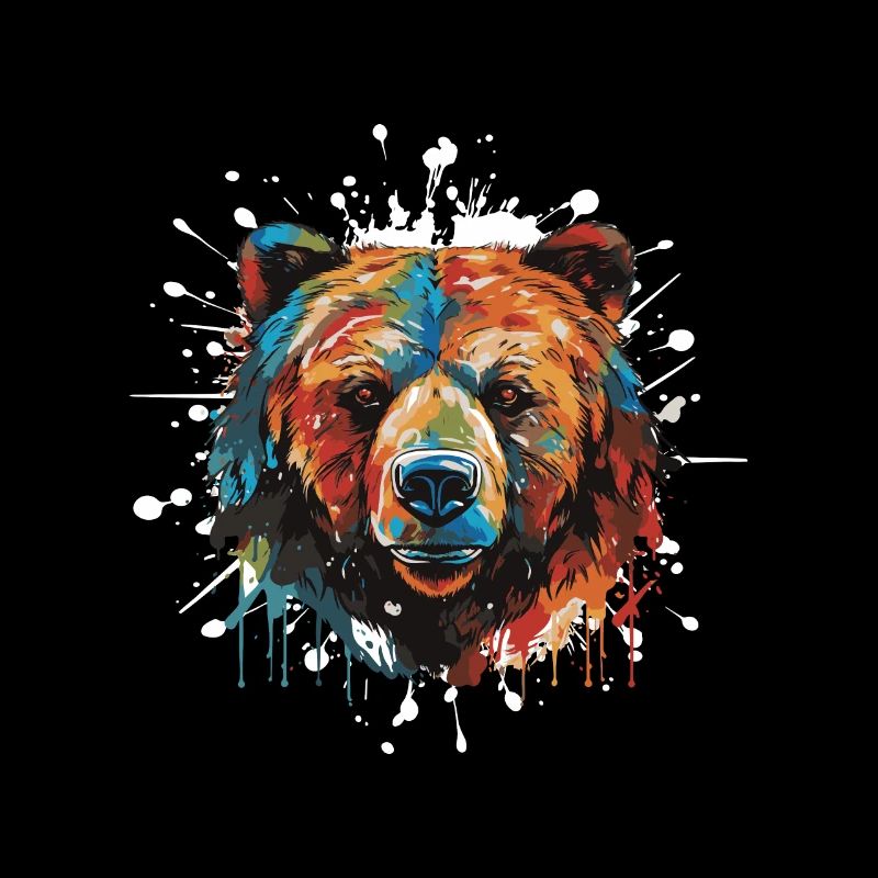 Bear Pop Art Head