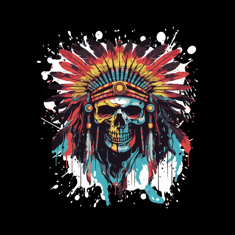 Apache crâne indien Pop Art