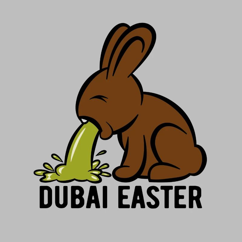 Easter Bunny Puking - Dubai Easter - Easter
