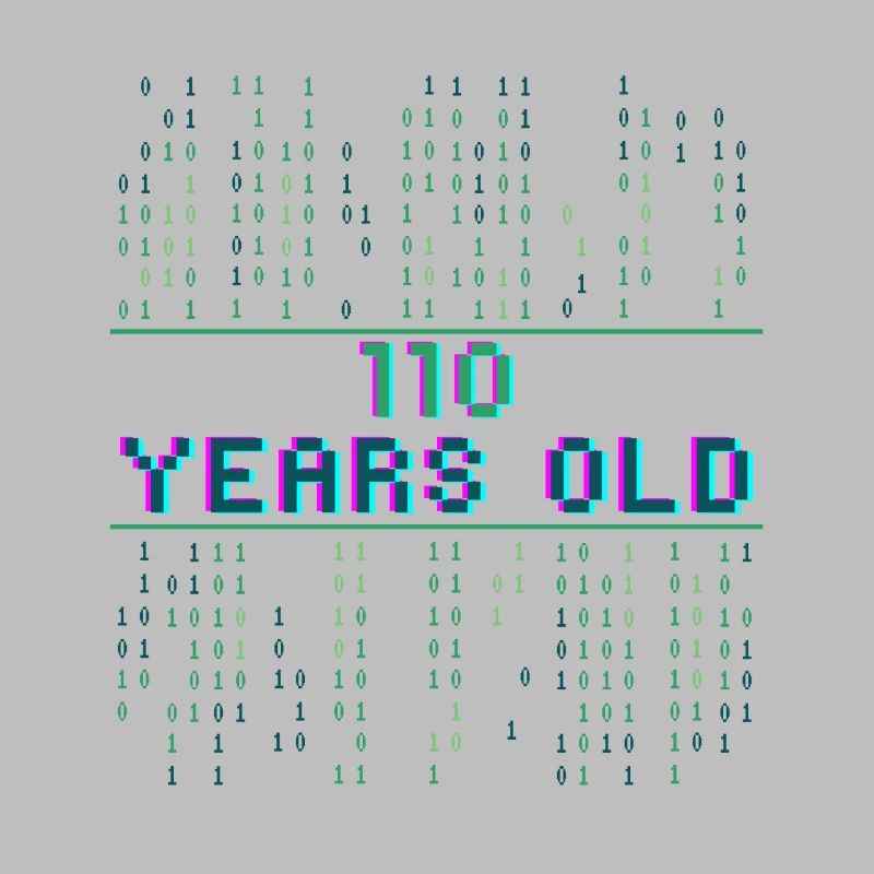 6ème Anniversaire 6 ans Code binaire Informatique