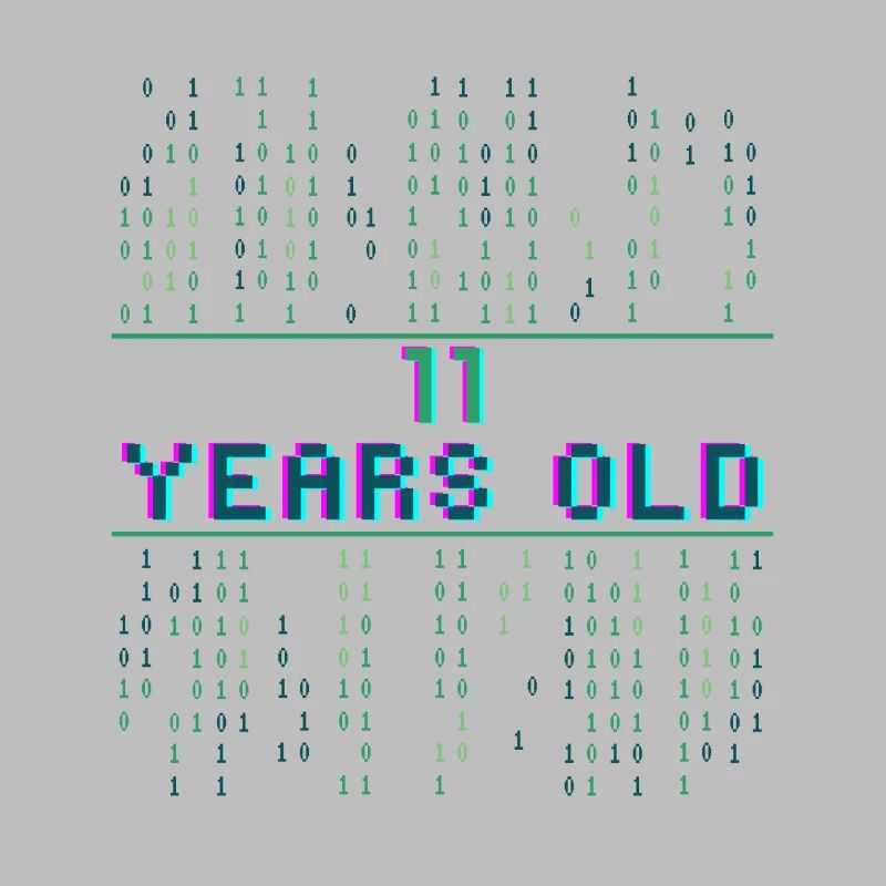 3ème anniversaire 3 ans Code binaire Informatique