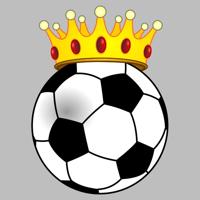 Fußball mit Krone für König oder Königin