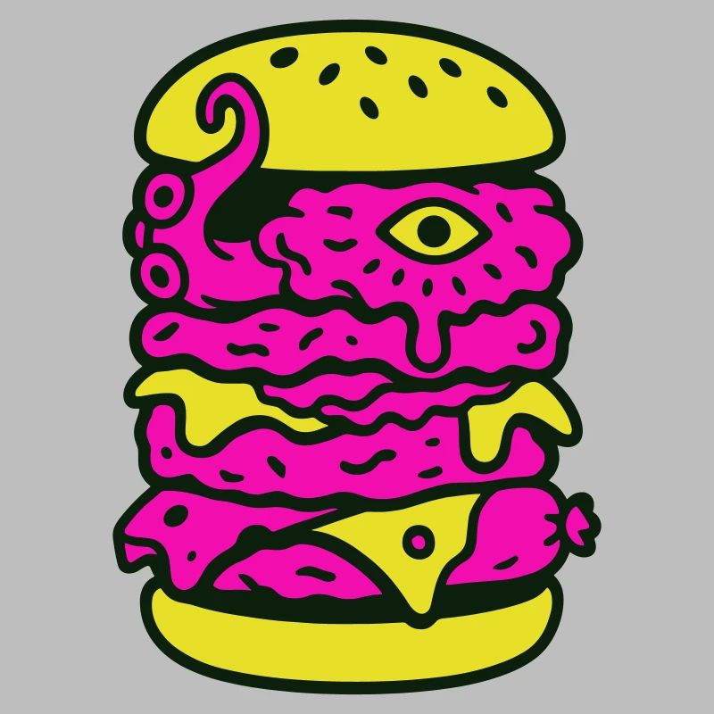 Monster Burger dans le style Pop Art