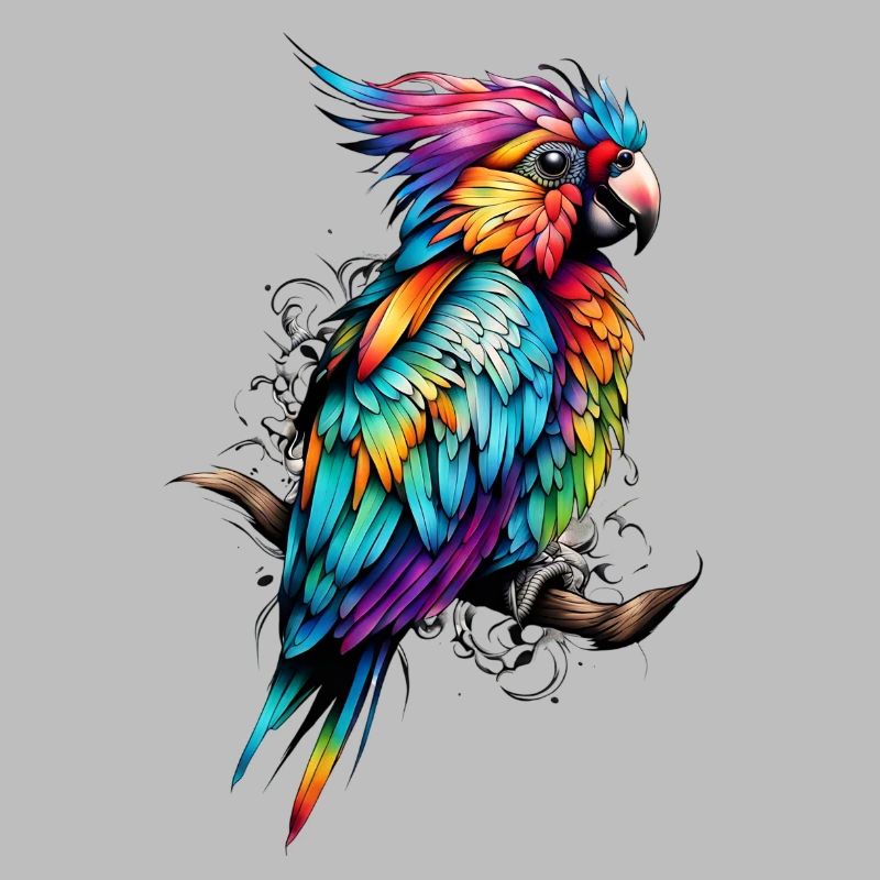 Perroquet coloré Couleur Feu