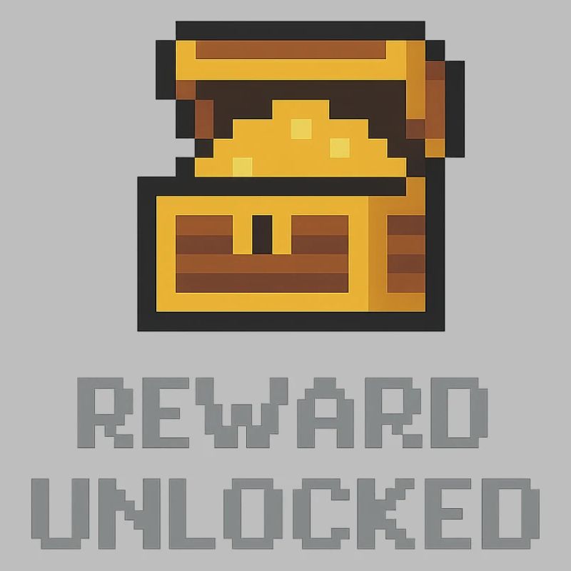 Récompense du coffre de pixels débloquée