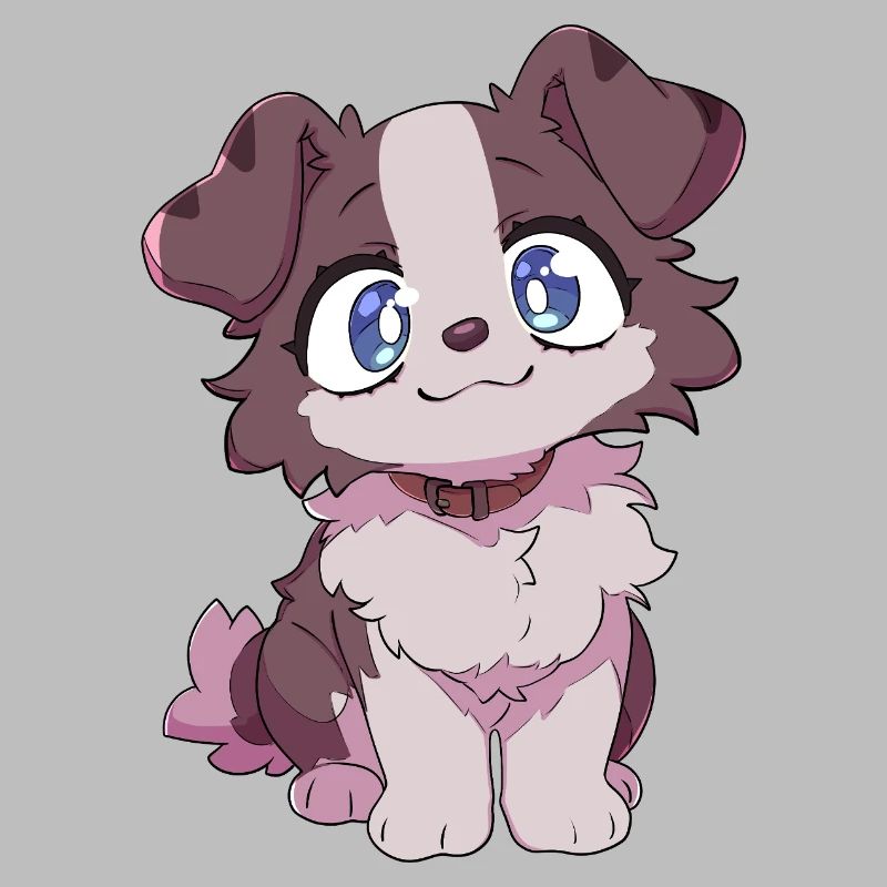 Illustration de chiot de dessin animé mignon