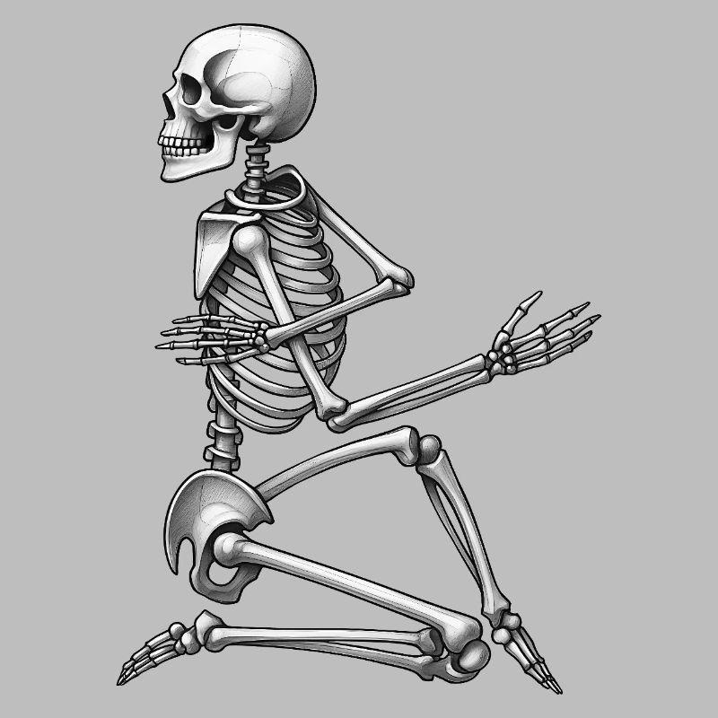 SKELETON DANCER - black & white