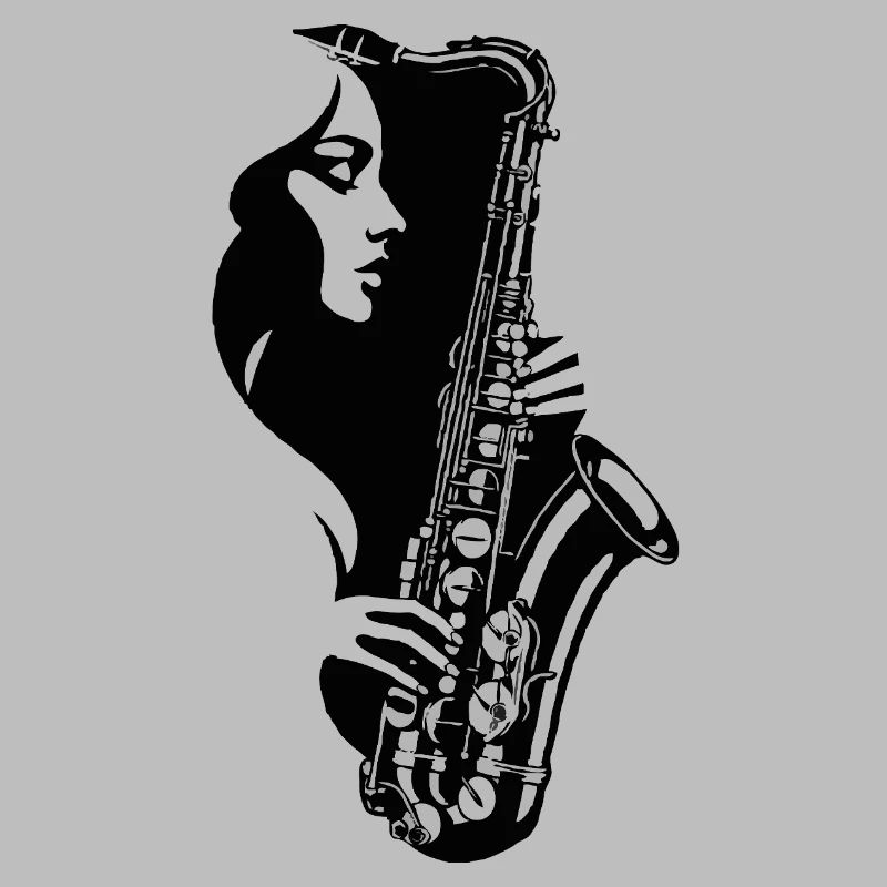 Frau mit Saxophon